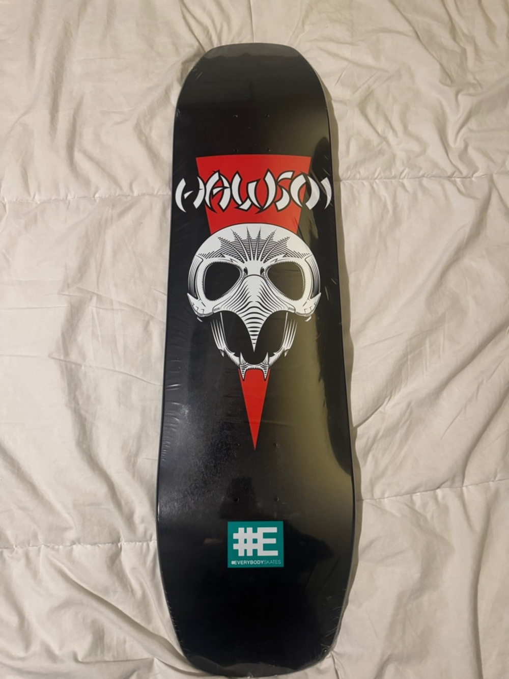Tony Hawk Black Skateboard Deck with Red and White Graphic